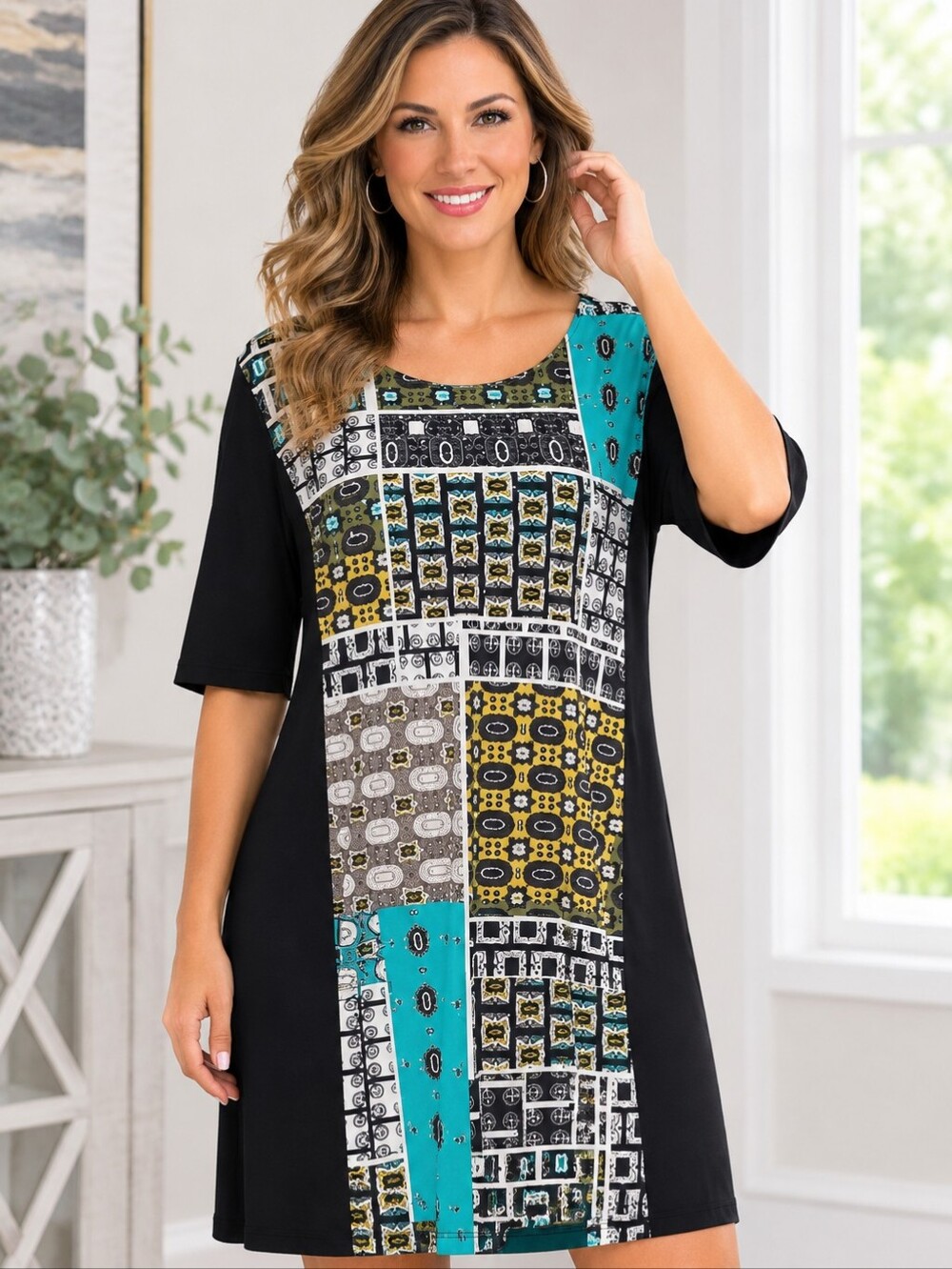 Style & Co. Multicolor Mini Dress/Tunic. XL.